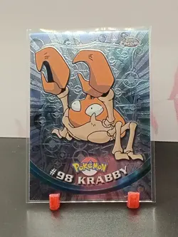 Krabby #98 2000 Topps Chrome Pokemon Series 2 RARE POKEMON - Image 1