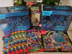 Pokemon TCG Mega Evolution Phantasmal Flames Elite Trainer Box Lot 2ETBS+12PACKS - Image 2