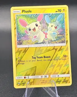 Plusle 33/73 Reverse Holo Shining Legends Pokemon TCG 2017 - Image 2