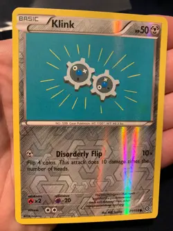 Pokemon TCG Klink Steam Siege 71/114 Reverse Holo Common - Image 1