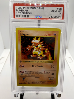 1999 Pokemon Game Magmar 1st Edition PSA 10! - Image 1