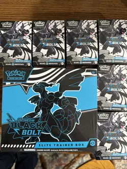 Black Bolt Pokemon Bundle Elite Trainer Box ETB + 6x Booster Bundle Sealed Lot - Image 1