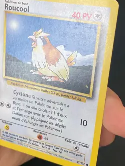 CARTE POKEMON ROUCOOL 57/102 FR COMMUNE SET DE BASE - TBE - Image 3