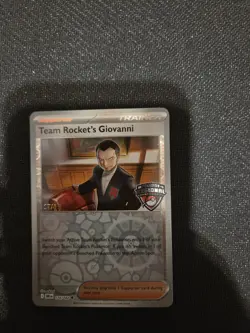 Pokemon TCG Team Rocket's Giovanni 174/182 Destined Rivals STAFF Regional Stamp - Image 2