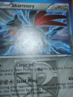 HP Pokemon TCG Skarmory 87/135 Rare BW Plasma Storm - Image 2