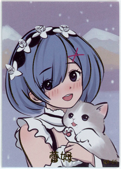 ?REM - Goddess Story ANIME WAIFU Card - SWEET GIRL DIARY 2 - QR-05 - RE:ZERO - Image 1