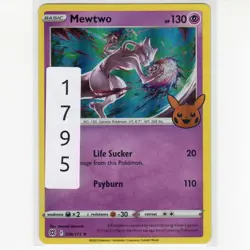 Pokemon TCG Mewtwo 056/172 Trick or Trade 2022 Holo Rare Card EN-NM - Image 3