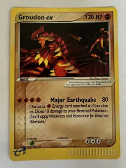 Groudon ex 002 Pokemon Black Star Promo Card - LP - Image 1
