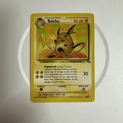 Pokemon TCG Raichu 29/62 Fossil Unlimited Non-Holo Card - Image 1