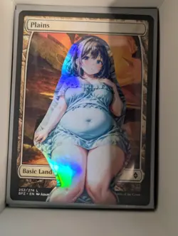 Plains x Snuggle Pro Pillow Body (foil) MtG Alter HandCrafted! Anime Waifu - Image 1