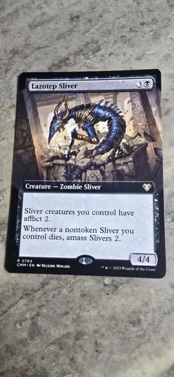 Lazotep Sliver (Extended Art) Commander Masters Regular Creature Zombie Rare MTG - Image 1