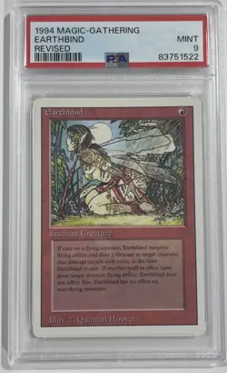 Earthbind Revised PSA 9 Mint MTG Magic The Gathering 1994 (522) - Image 1