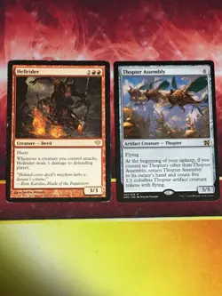 C6516 MTG MAGIC HELLRIDER 93 THOPTER ASSEMBLY 063 RARE DMG - Image 1