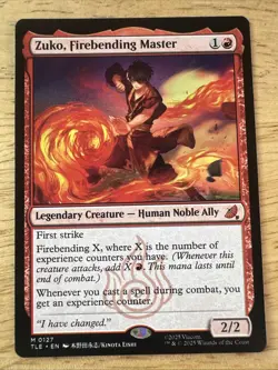 Zuko, Firebending Master Magic the Gathering MTG Avatar: the Last Airbender TLE - Image 1