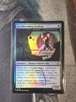MTG Earthbending Student [Foil] Avatar TLE 0249 Uncommon Toph Student NM - Image 1