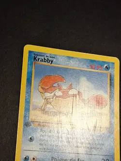 EDITION 1 Carte Pokemon Krabby 51/62 Wizards Fossile Francais - Image 3