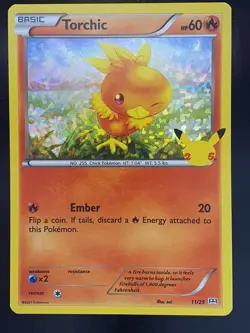 Torchic 11/25 McDonalds 25th Anniversary Holo Pokemon 2 - Image 1