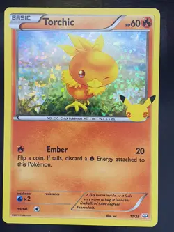 Torchic 11/25 McDonalds 25th Anniversary Holo Pokemon - Image 1