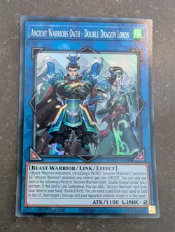 YuGiOh! Ancient Warriors Oath - Double Dragon Lords ROTD-EN048 Super Rare 1st Ed - Image 1