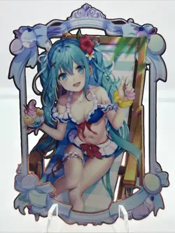 ❤HATSUNE MIKU Goddess Story Anime Waifu Gold METAL Card - Image 1