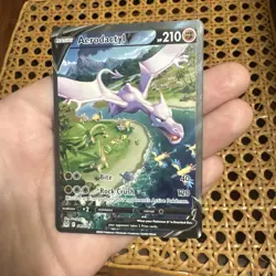 Aerodactyl V Alternate Full Alt Art Holo Card 180/196 Lost Origin NM - Image 1