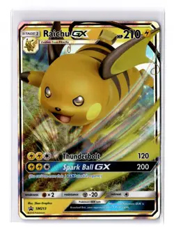 Raichu GX - SM213 Sun & Moon Black Star Promo Card - NM - POKEMON TCG - Image 1