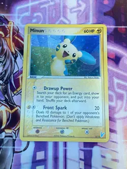 Minun 6/12 Holo Promo Exclusive - 2006 EXTrainer Kit - Pokemon TCG Card LP - Image 1