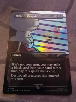 MTG Spongebob Force of Despair, Foil, New/Unplayed (Card# 1936) - Image 1