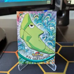Topps Pokemon Card Metapod #11 Non Holo Blue Logo LP - Image 1