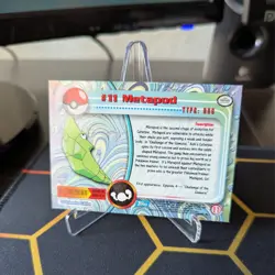 Topps Pokemon Card Metapod #11 Non Holo Blue Logo LP - Image 2