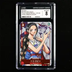 CGC NM/MINT 8 2022 ONE PIECE JPN. 25th ANNV.PREM.CARD COLL. ST01-008 Nico Robin - Image 1