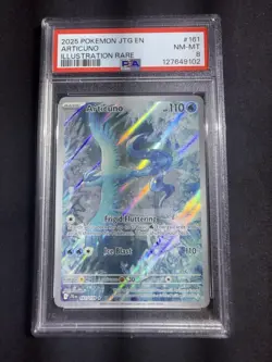 Pokemon TCG Articuno IR 161/159 Journey Together English Card, PSA 8 - Image 1