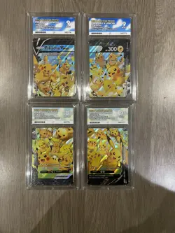 Pokemon Celebrations Pikachu V-Union Sequential ACE Graded Cards Set of 4 - Image 1