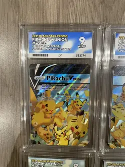 Pokemon Celebrations Pikachu V-Union Sequential ACE Graded Cards Set of 4 - Image 3