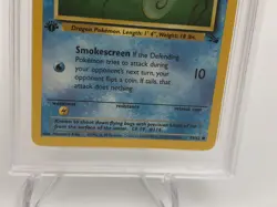 1999 POKEMON FOSSIL Trading Card HORSEA #49/62 1ST EDITION graded slab PSA 8 - Image 4