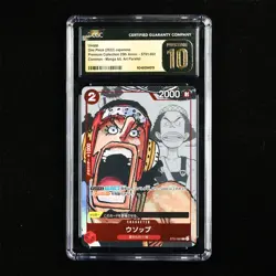 CGC Pristine 10 2022 ONE PIECE JPN. TCG Card ST01-002 Usopp - Image 1