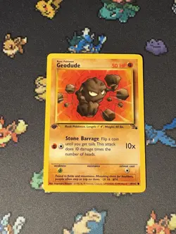 Pokemon Cards Geodude 47/62 Fossil FIRST EDITION WOTC - (MP) - Image 1