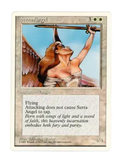 Serra Angel - Magic the Gathering MTG - Revised LP 1995 - Image 1