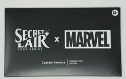 New Magic the Gathering MTG Secret Lair X Marvel - Captain America Rainbow Foil - Image 1
