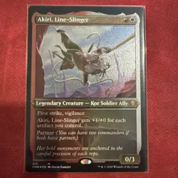 MTG Akiri, Line-Slinger (515/794) Commander Legends NM FOIL- ETCHED - Image 1