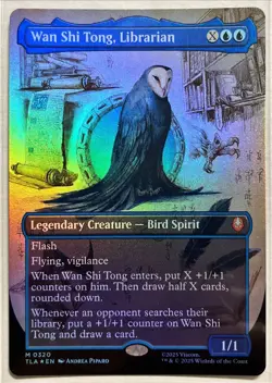 Wan Shi Tong Librarian Mythic Borderless FOIL NM - Magic MTG TLA #0320 - Image 1