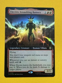 Electro, Assaulting Battery (Extended Art) Marvel's Spider-Man Foil - Image 1