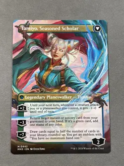 MTG - Tamiyo, Inquisitive Student/Tamiyo, Seasoned Scholar (Borderless) #443 NM - Image 2