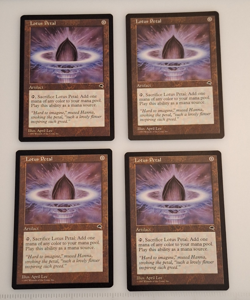 Magic MTG Tempest Lot - Lotus Petal (x4) LIGHTLY PLAYED (LP) - Image 1