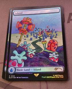1x Island, Full Art Foil - 1940, Spongebob Squarepants Secret Lair Drop, MTG NM - Image 1
