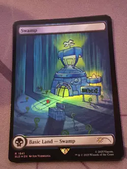 MTG Secret Lair X SpongeBob Basic Lands - Swamp 1941 - Image 1