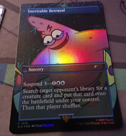 1x Inevitable Betrayal, Foil, Spongebob Squarepants Secret Lair Drop, MTG NM - Image 1