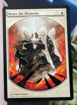 Brave The Elements - NM Promo Player Rewards Textless Full Art English Magic MtG - Image 1