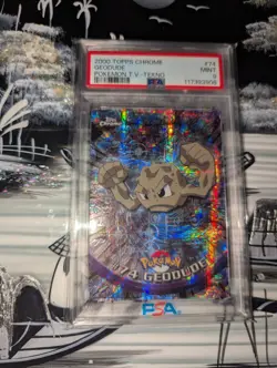 Geodude Pokemon Topps Series 1 Chrome Tekno PSA 9 RARE NEW CERT - Image 1