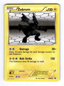 Zekrom - BW005 Black and White Promos #BW5 (2011) Promo Holo LP Pokemon - Image 1